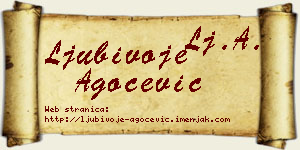 Ljubivoje Agočević vizit kartica